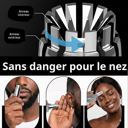 Tondeuse Manuelle Anti-Poils du Nez | Un nez propre en quelques secondes.